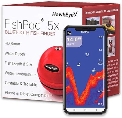 Hawkeye FishPod 5X Bluetooth Fish Finder