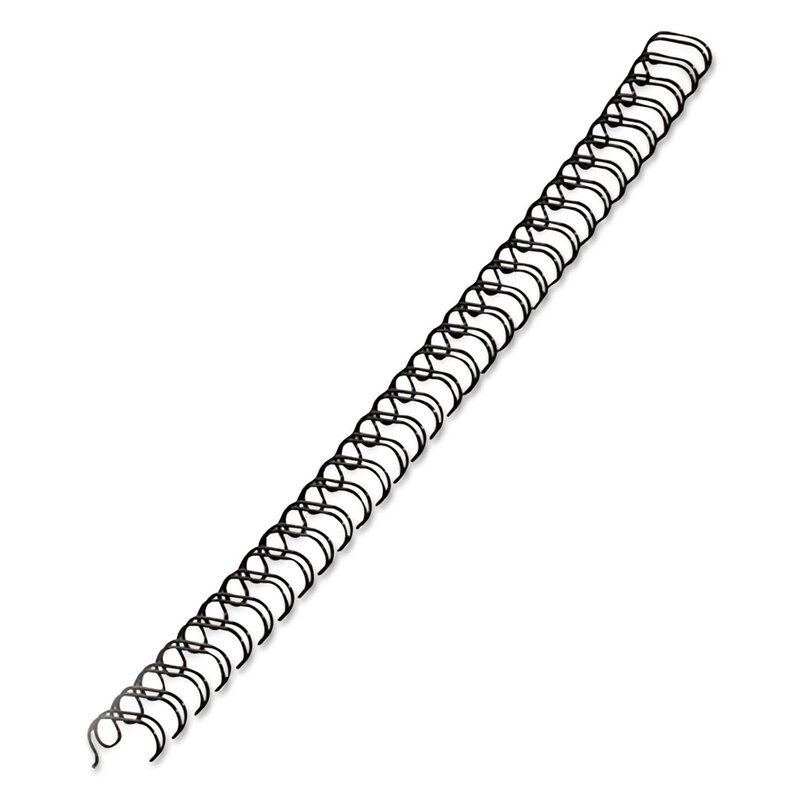 Fellowes Double-Loop Wire Binding Combs, 0.3in x 11in x 0.3in, Black, Pack Of 25