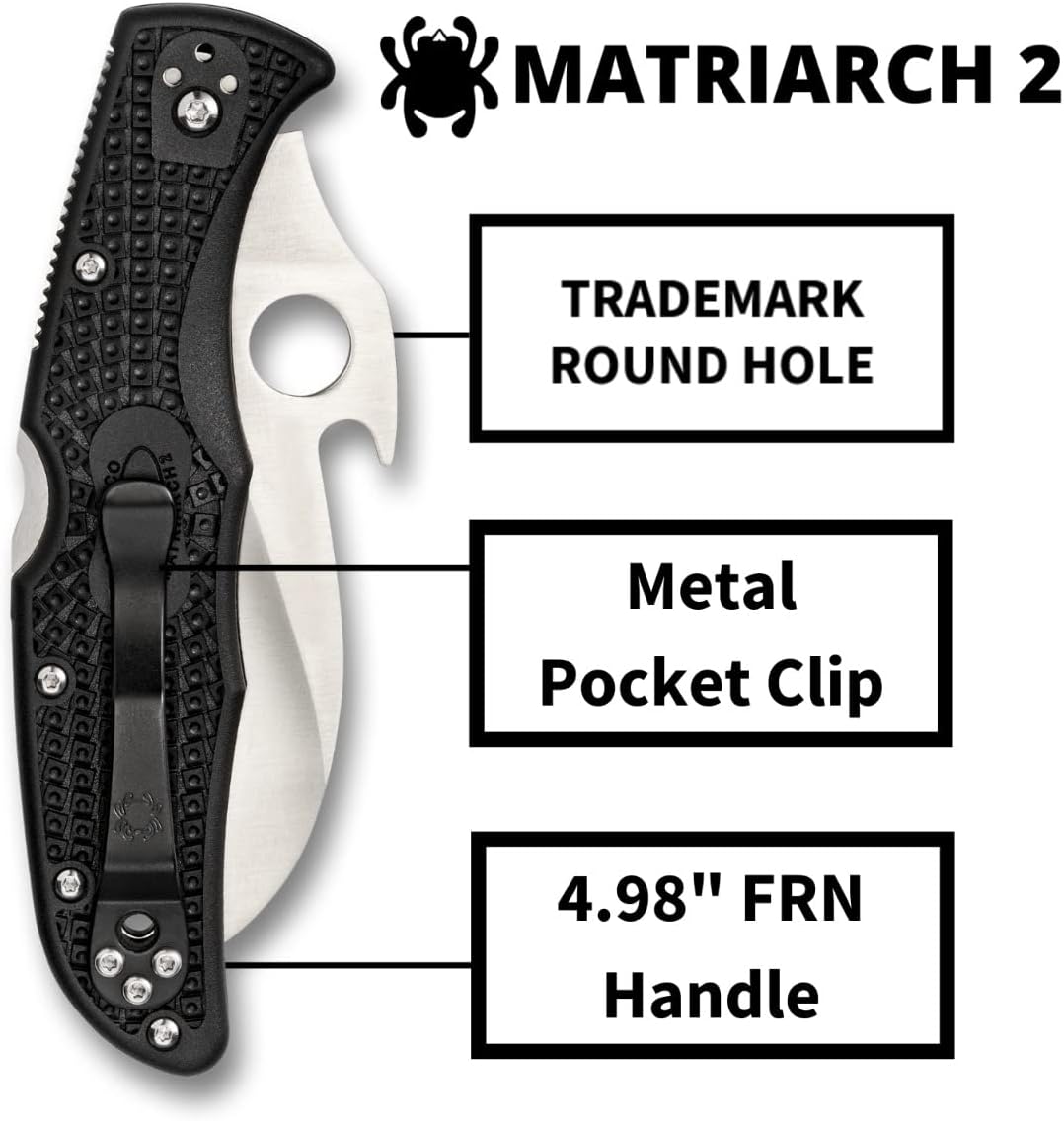 SPYDERCO Matriarch 2 Folding Knife with Emerson Opener