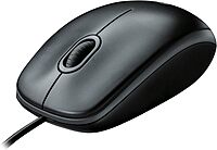 Logitech B100 Wired Mouse for Computer and Laptop, USB Corded Mouse, Right or Left Hand Use - Black