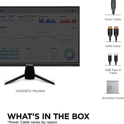 ViewSonic VX Series IPS Monitors with 65W USB-C and Ultra-Thin Bezels