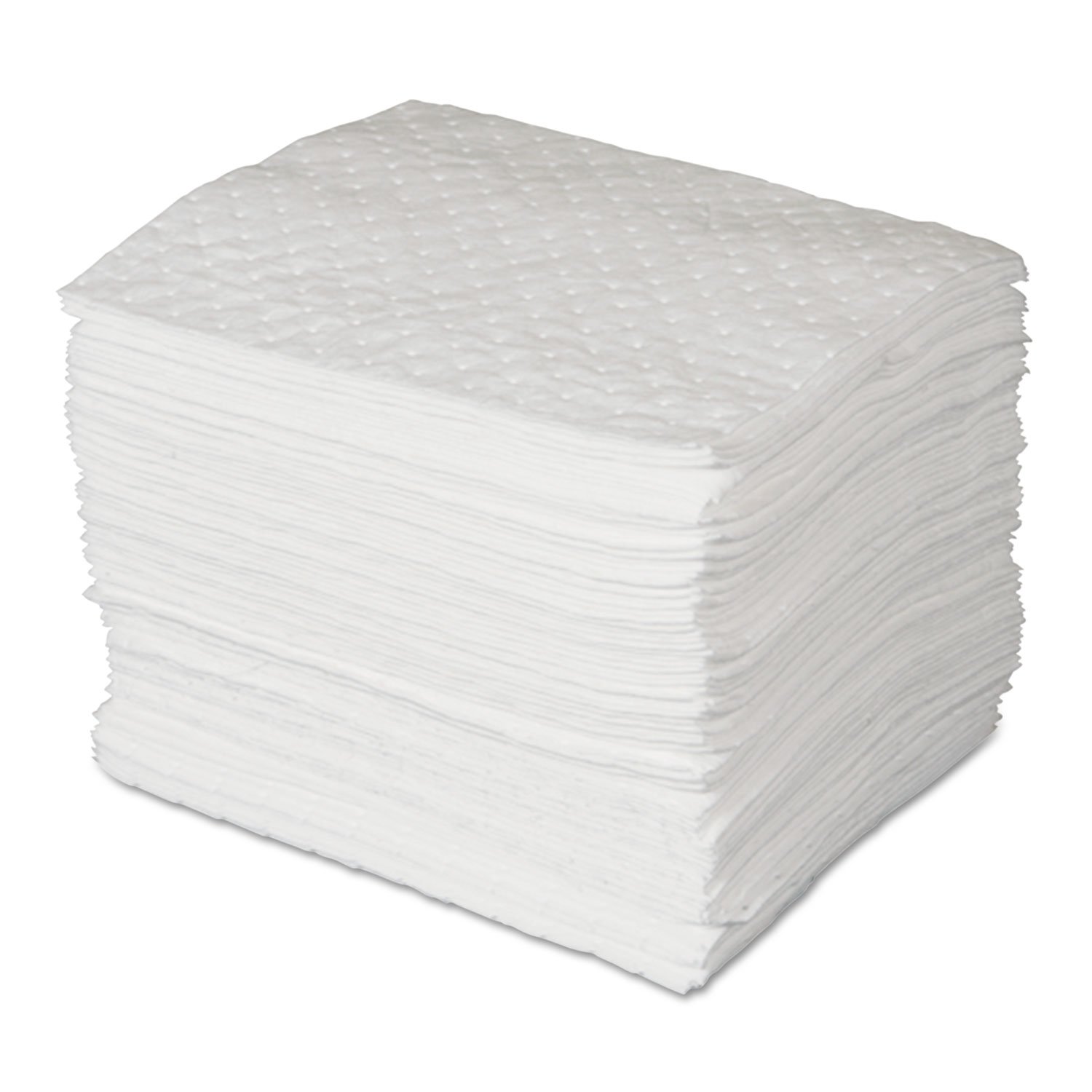 Brady USA SPC300 Brady 15 X 19 SPC White 1-Ply Meltblown Polypropylene Dimpled Perforated Medium Weight Sorbent Pad, Plastic