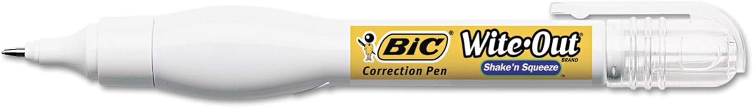 BIC Wite-Out Shake n Squeeze Correction Pen, White, 8 mL