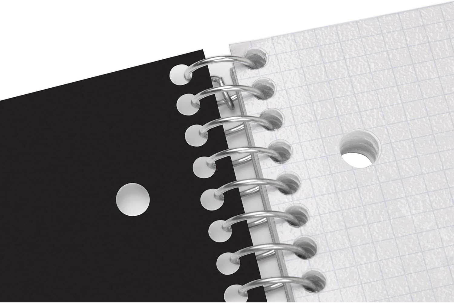 Office Depot® Brand Stellar Poly Notebook, 8-1/2" x 11", 1 Subject, Quadrille Ruled, 100 Sheets, Black