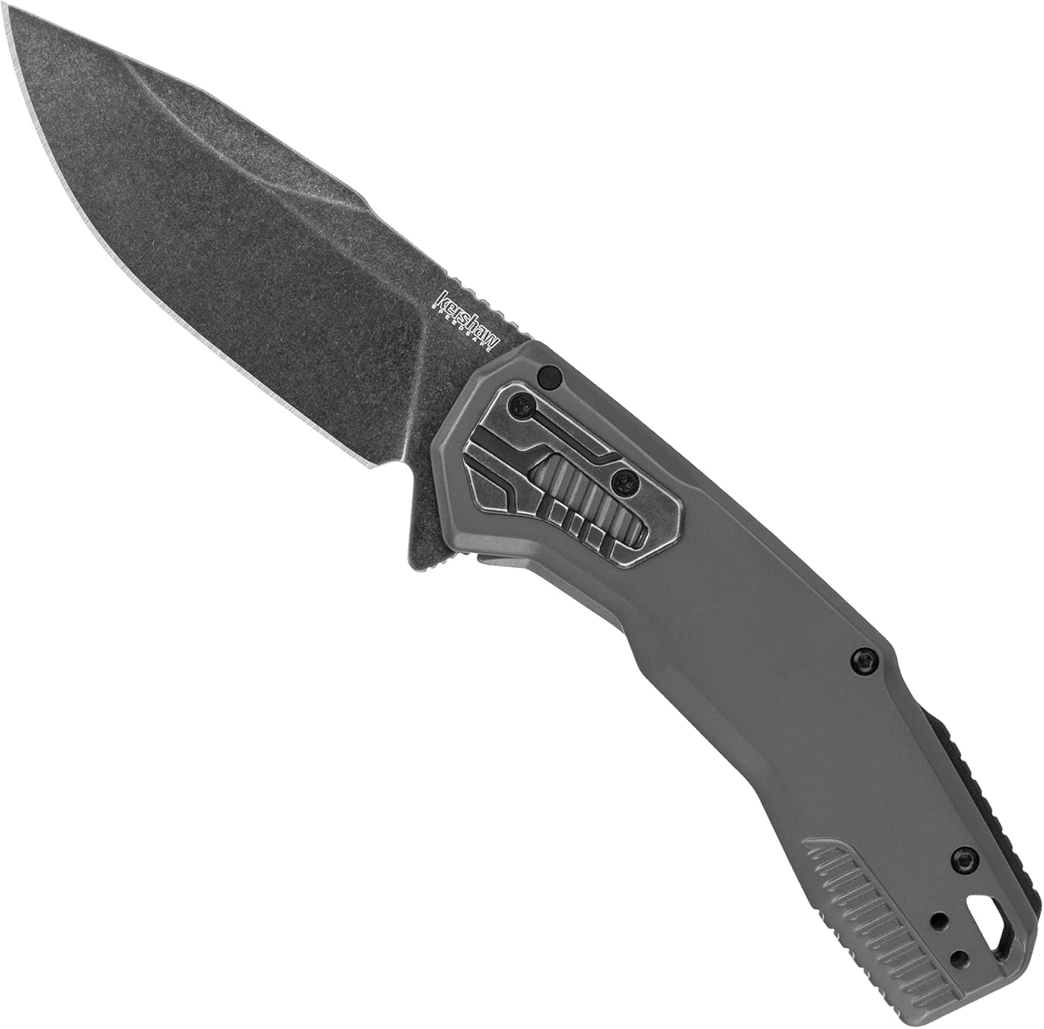 Kershaw Cannonball Pocket Knife, 3.5" D2 Carbon Steel Drop Point Blade, assisted opening with Flipper, Frame Lock, EDC
