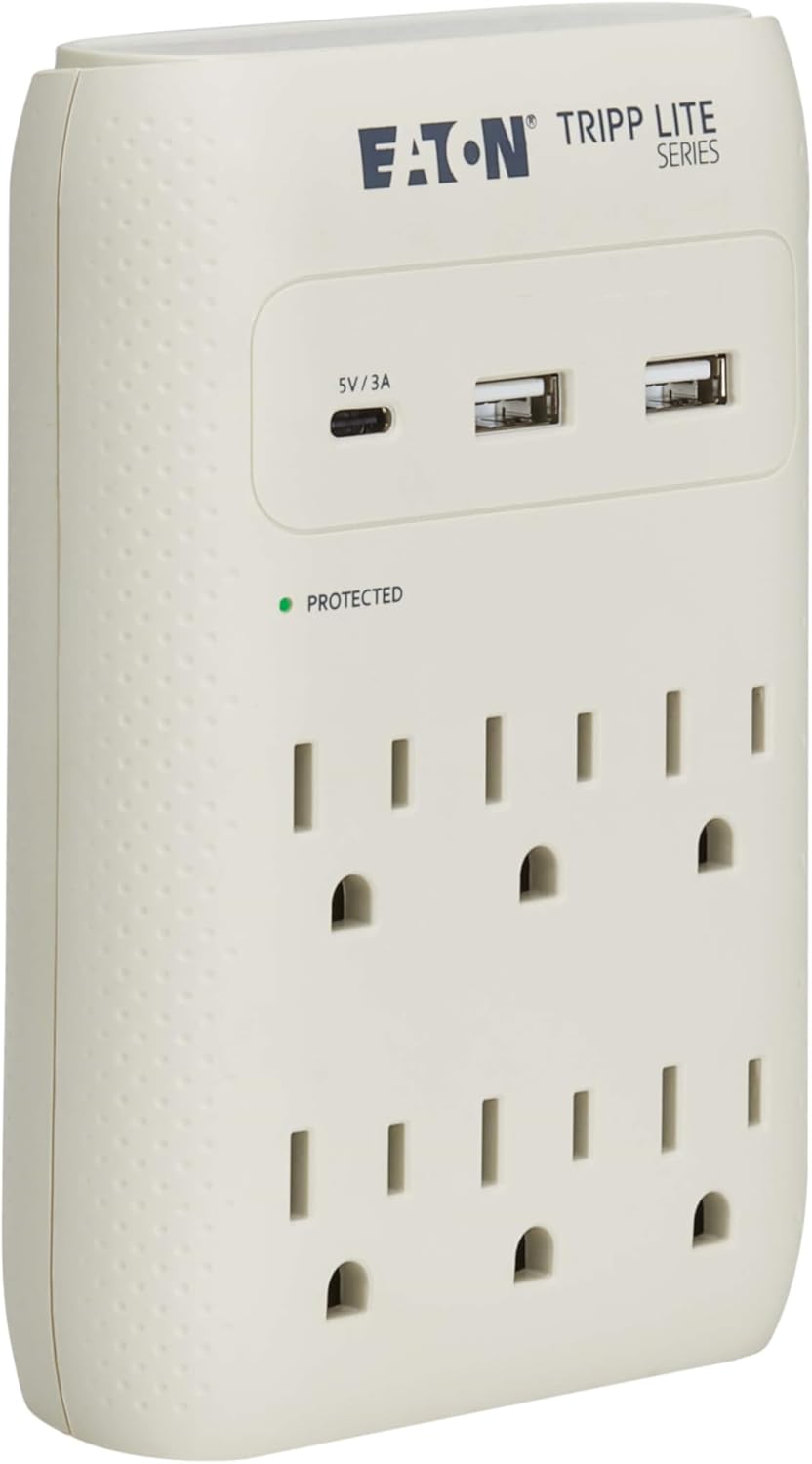 Tripp Lite 6-Outlet Direct Plug-In Surge Protector