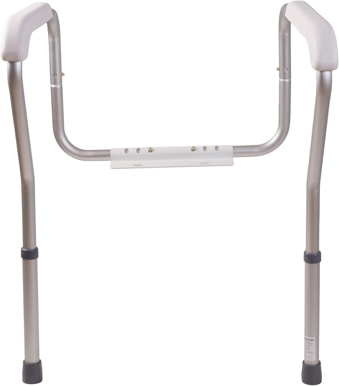 HealthSmart Adjustable Germ-Free Toilet Rails Safety Arms, 12inH x 27inW x 24inD, White