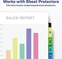 Avery Dividers for 3 Ring Binders, 8 Tab Plastic Binder Dividers, Pockets, Insertable Big Tabs, Multicolor, Extend Beyond Sheet Protectors, 1 Set (11903) Dividers 1 Set