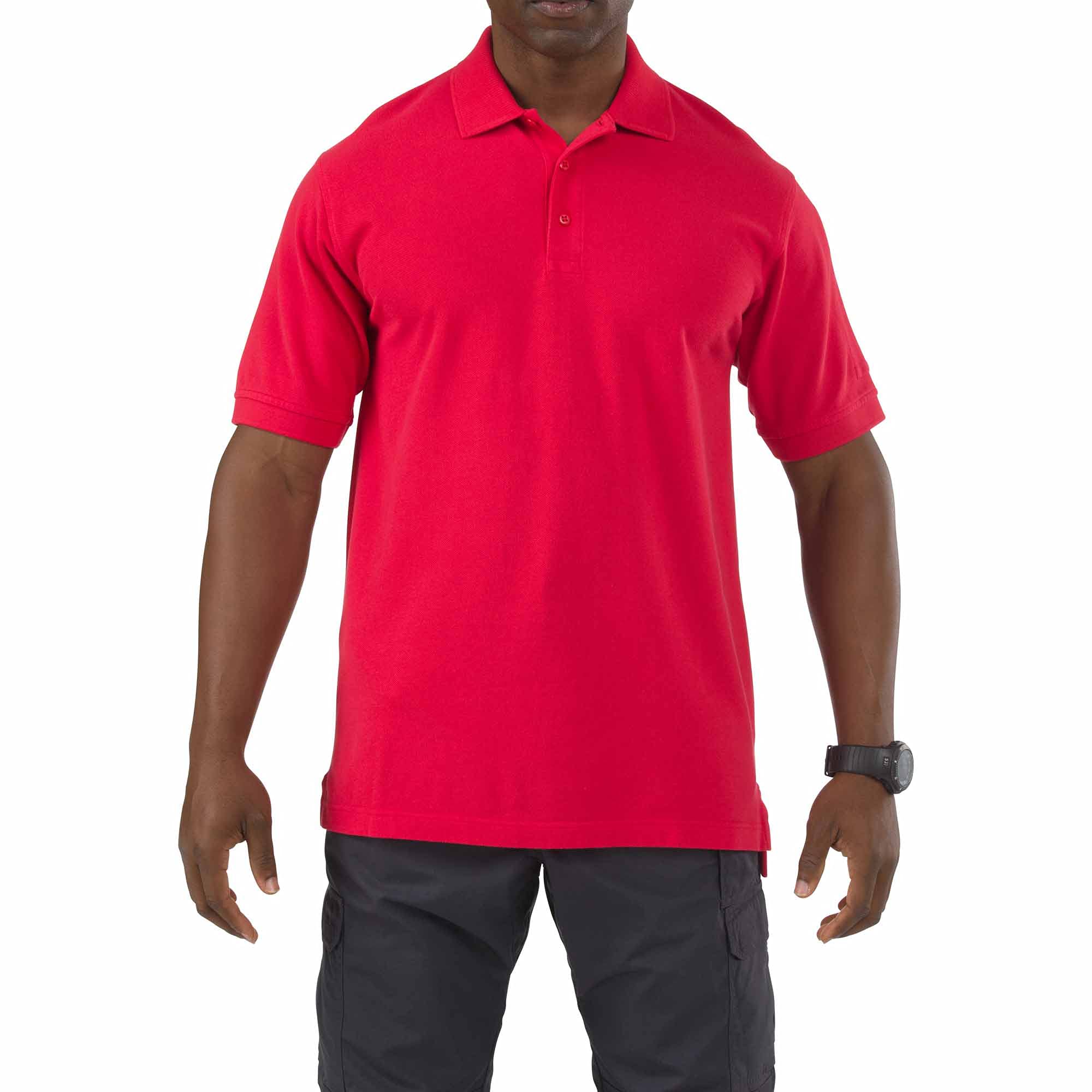 5.11 Tactical Men's Professional Short Sleeve Polo Shirt, 100% Cotton