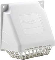 Deflecto Replacement Wide-Mouth Vent Hood With Detachable Bird Guard, White, VENHR4W