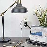 Tripp Lite Isobar ISOBLOK2-0 Heavy Duty Outlet Extender, Wall Power Strip Surge Protector, 2 Outlets, Direct Plug-in, White, Metal Power Strip