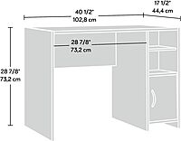Sauder Beginnings Small Study Desk for Bedroom, Computer Desk for Small Spaces