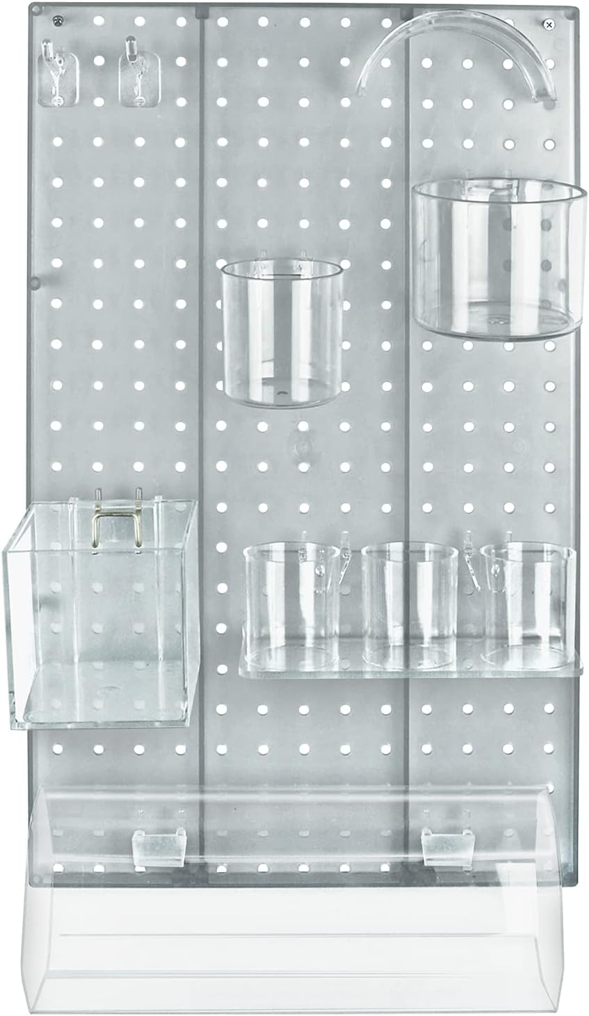 Azar Displays DIY Multi-Purpose 10-Piece Pegboard Wall Organizer Kit