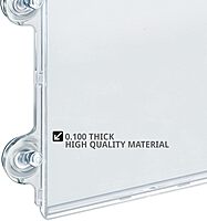Azar Displays Vertical/Horizontal Sign Frames with Suction Cups, 8 1/2inx11in, Clear, Pack of 2