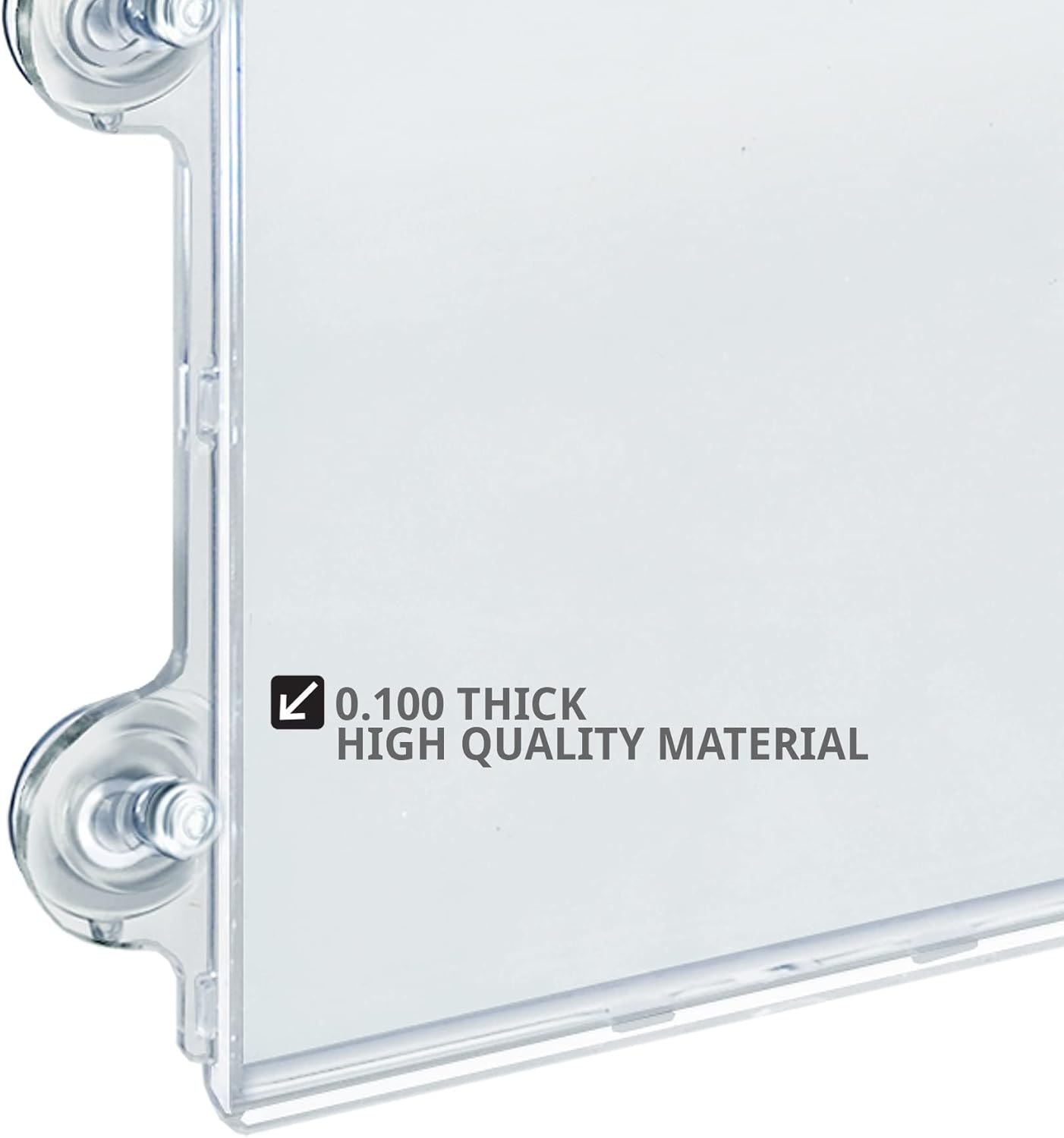 Azar Displays Vertical/Horizontal Sign Frames with Suction Cups, 8 1/2inx11in, Clear, Pack of 2
