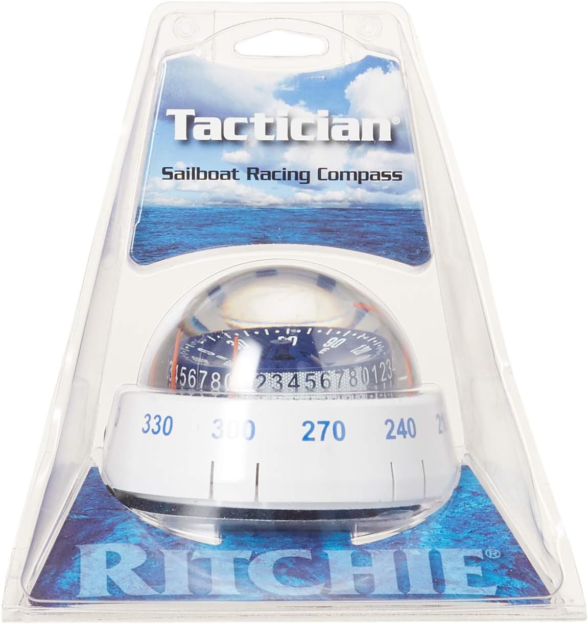 Ritchie Navigation XP-98W X-Port Tactician Surface Mount Compass, White with Blue Dial