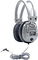 HamiltonBuhl SC-7V SchoolMate Deluxe Stereo Headphone with 3.5 mm Plug and Volume Control, Leatherette Cushions, Replaceable, Heavy-duty, Write-on, Reclosable Bag, Volume Control On Ear Cup Single