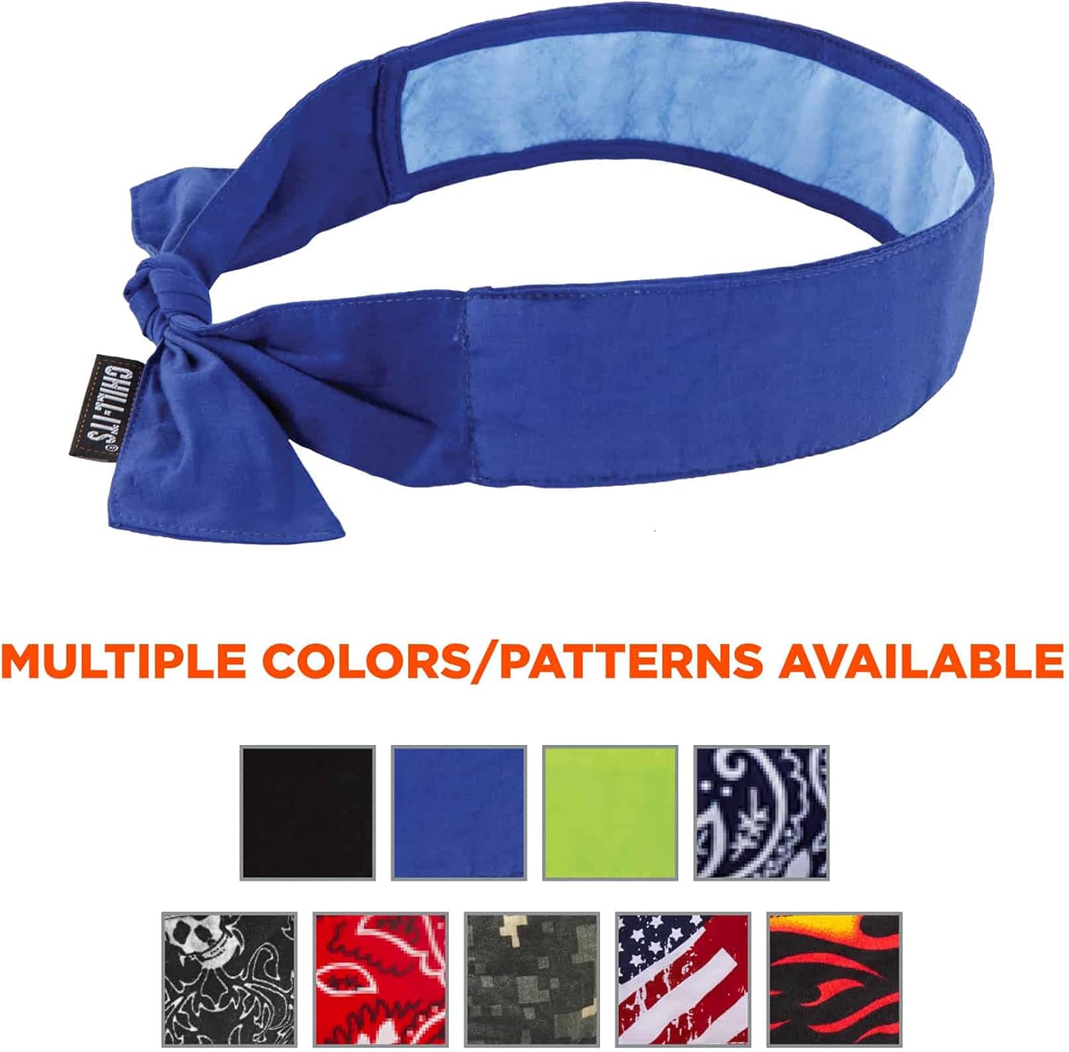 Ergodyne Chill Its 6700CT Cooling Bandana, Lined with Evaporative PVA Material for Fast Cooling Relief