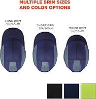 Ergodyne Safety Bump Cap, Baseball Hat Style, Comfortable Head Protection, Short Brim, Skullerz 8950, Factory