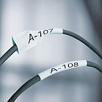 DYMO Rhino Industrial Heat-Shrink Labels, Black on White