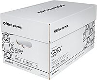 Office Depot Copy Paper, 10 Reams, White, Letter (8.5in x 11in), 5000 Sheets Per Case, 20 Lb, 92 Brightness