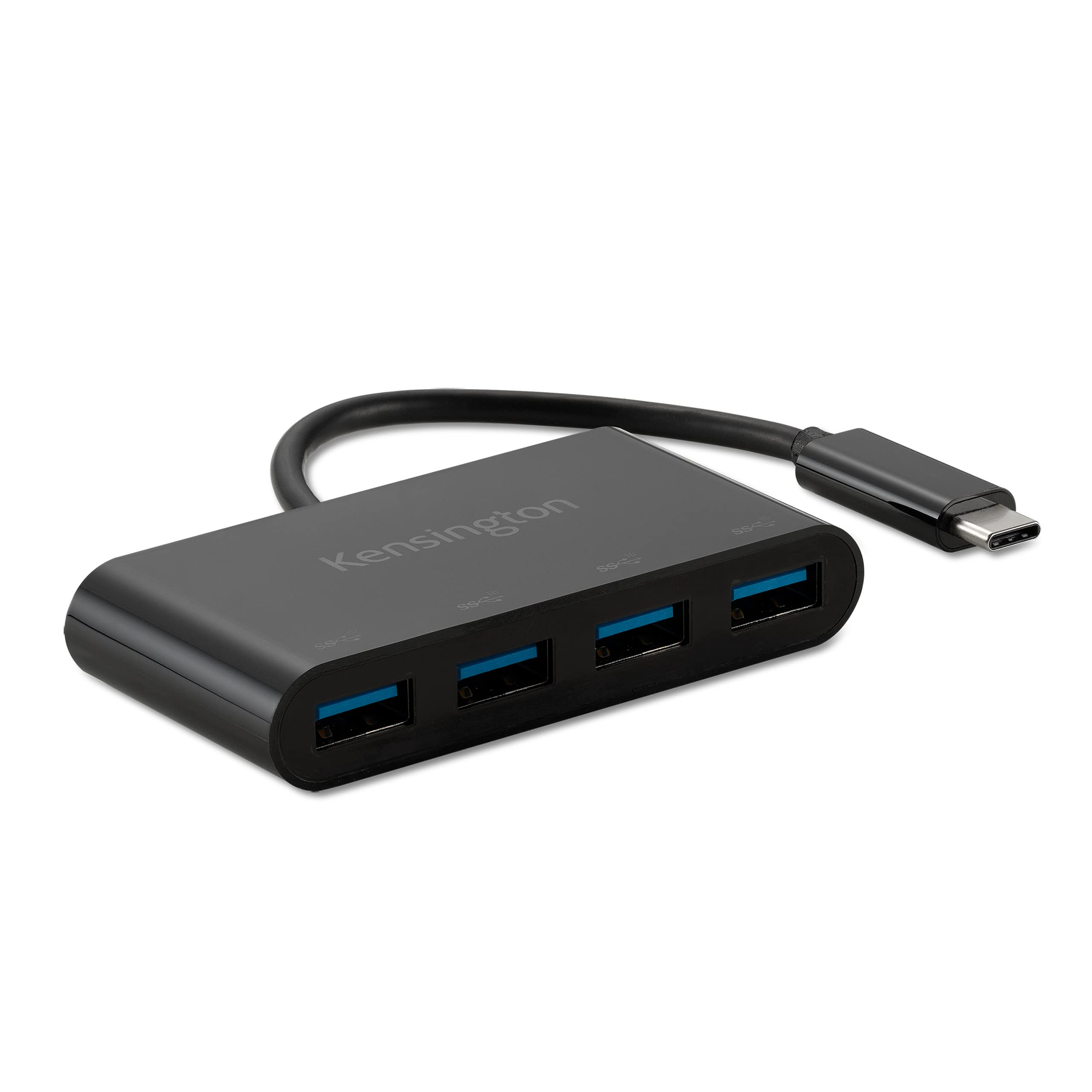 Kensington CH1200 USB-C 10Gbps 4-Port Hub, USB Type C to USB Adapter with 4 USB 3.0, Compatible with Thunderbolt 4