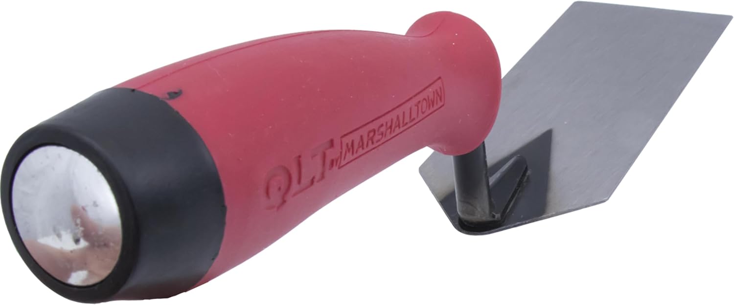 MARSHALLTOWN QLT Masonry Margin Trowel, Red Soft Grip Handle