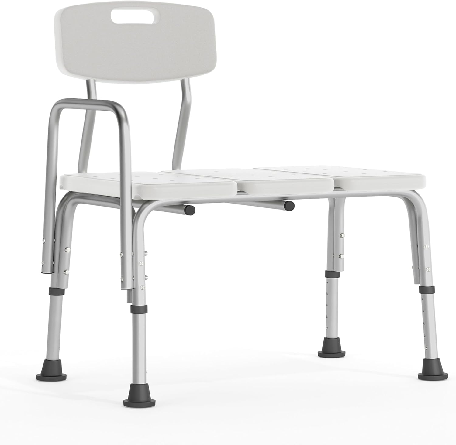 Flash Furniture HERCULES Series 300 Lb. Capacity Adjustable Bath & Shower Transfer Bench with Back and Side Arm