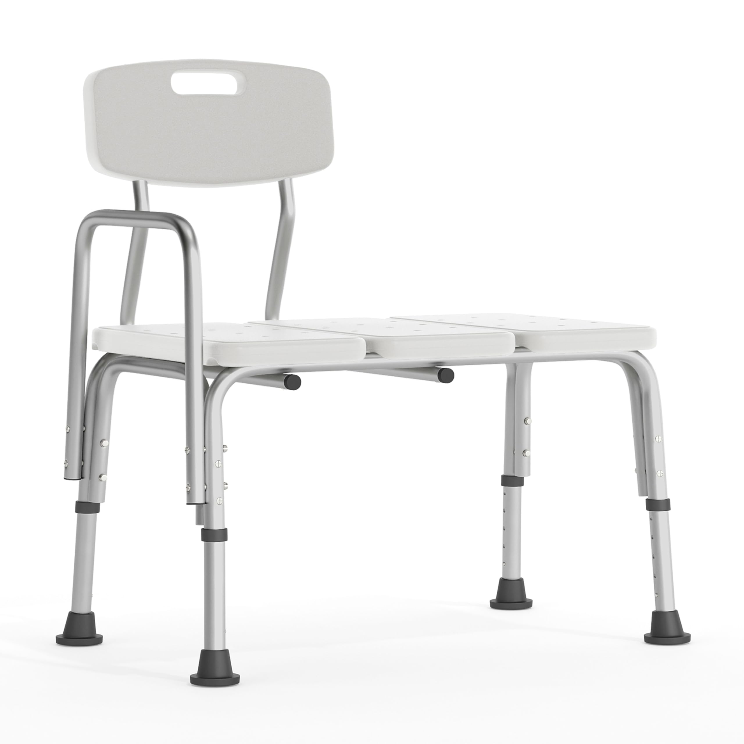 Flash Furniture HERCULES Series 300 Lb. Capacity Adjustable Bath & Shower Transfer Bench with Back and Side Arm