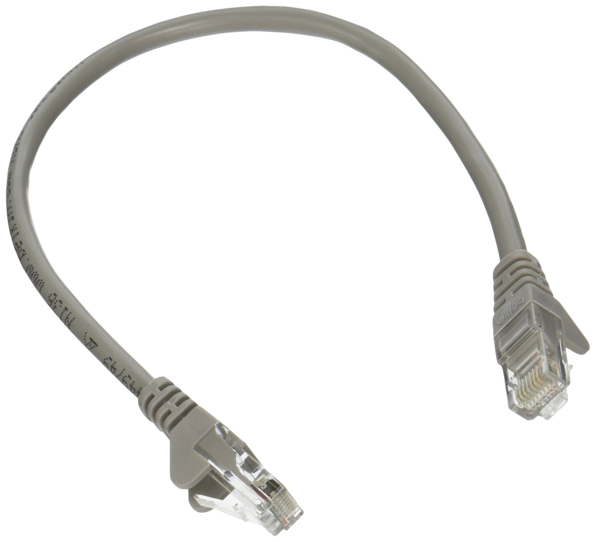 Belkin Cat5e Patch Cable - RJ-45 Male - RJ-45 Male - 12in - Gray