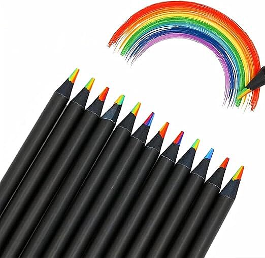 Rainbow Colour Pencils set - 12 Pencils
