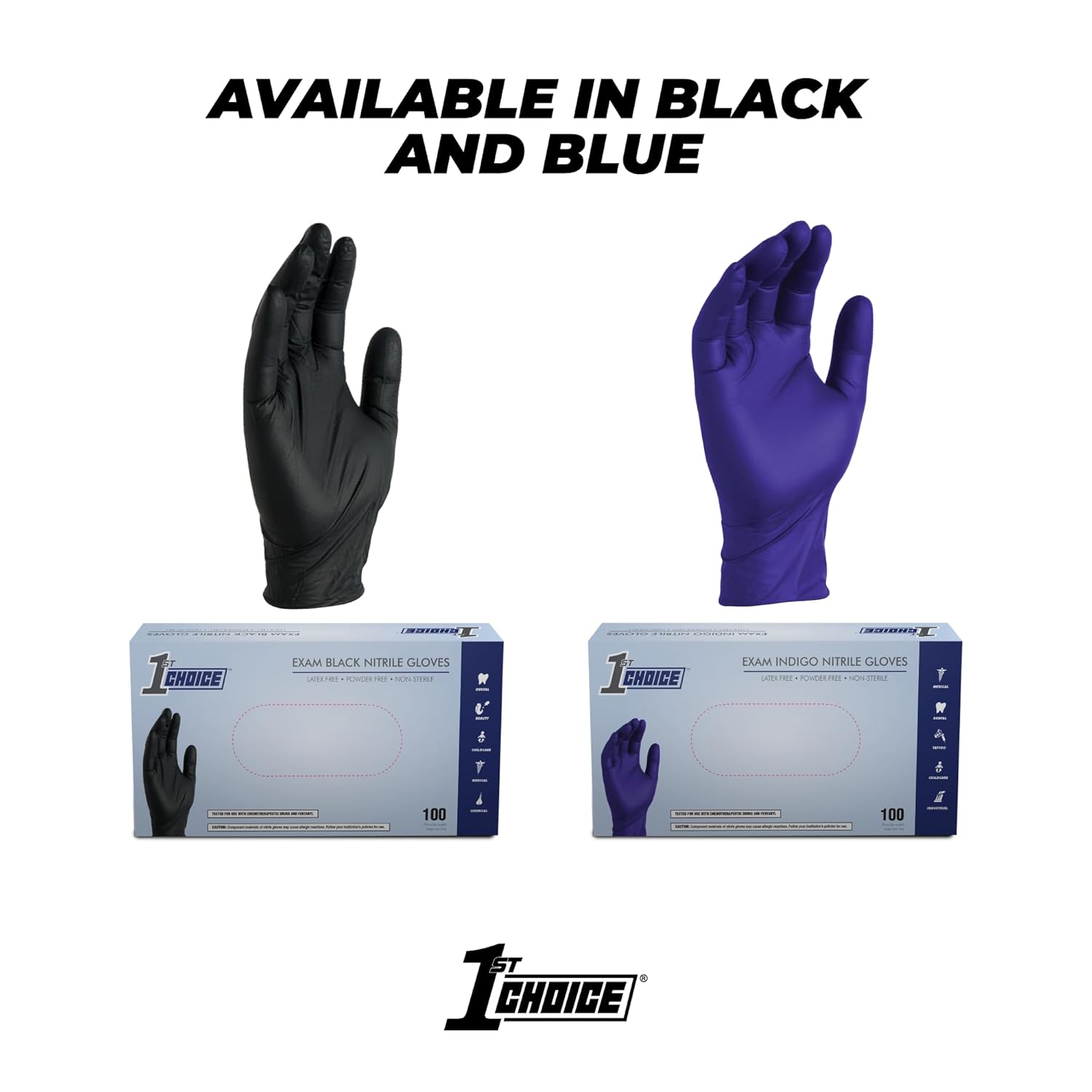 Ammex Professional Nitrile Exam Gloves, Powder-Free