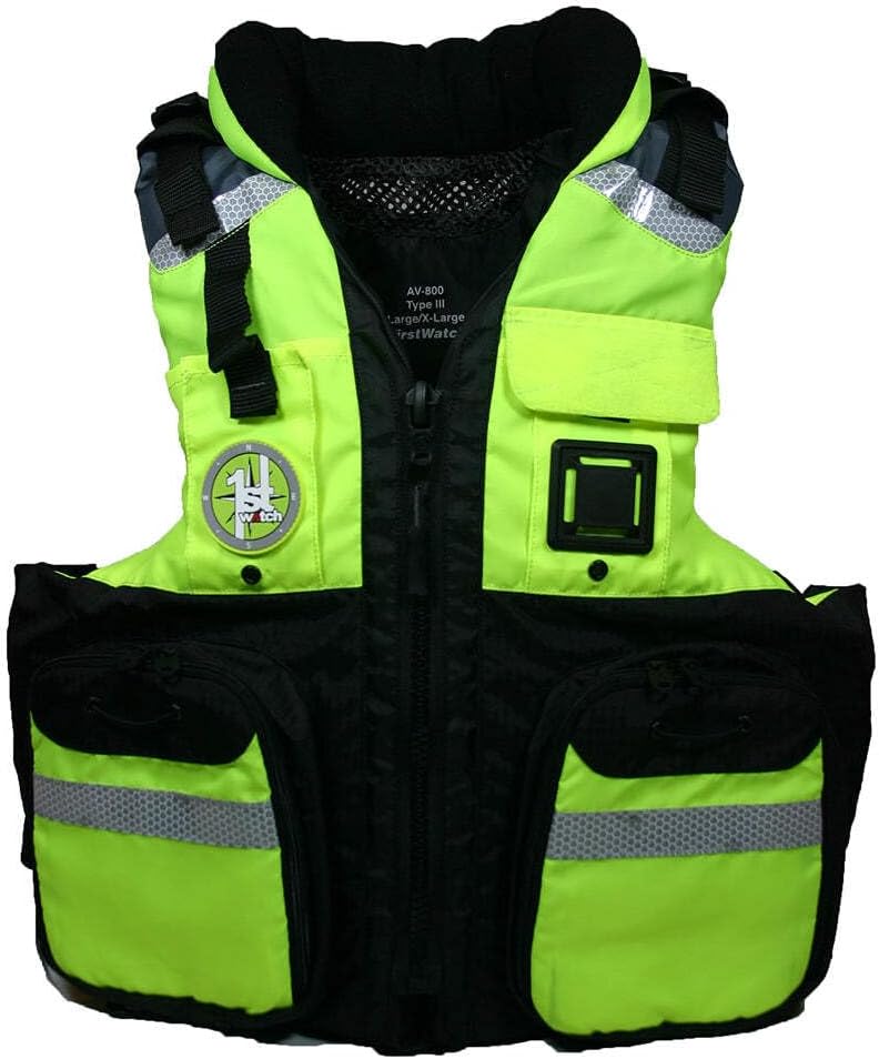 First Watch AV-800 Four Pocket Flotation Vest - OD Green - Large to XL