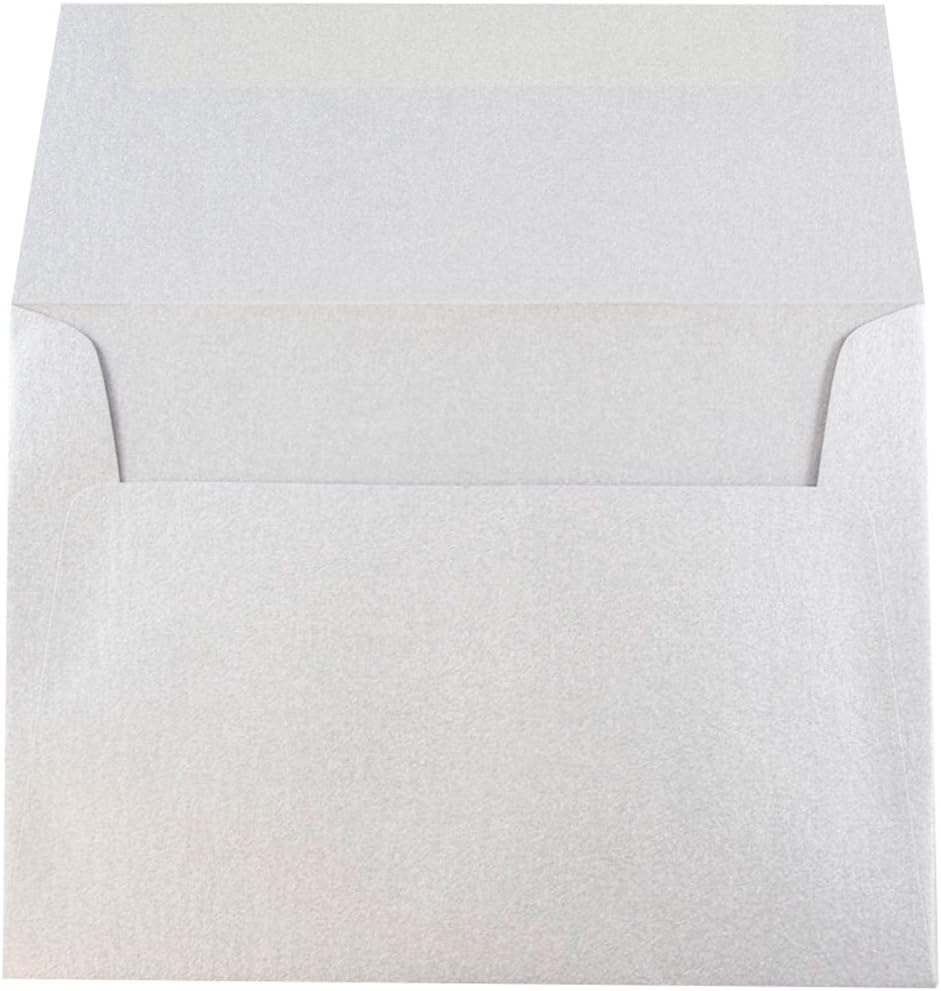 JAM PAPER Silver Stardream Metallic Invitation Envelopes
