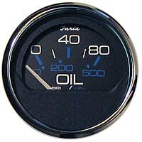 Faria Beede Instruments Faria Beede Faria 13702 Chesapeake Stainless Steel Oil Pressure Gauge (80 PSI) - 2", Black