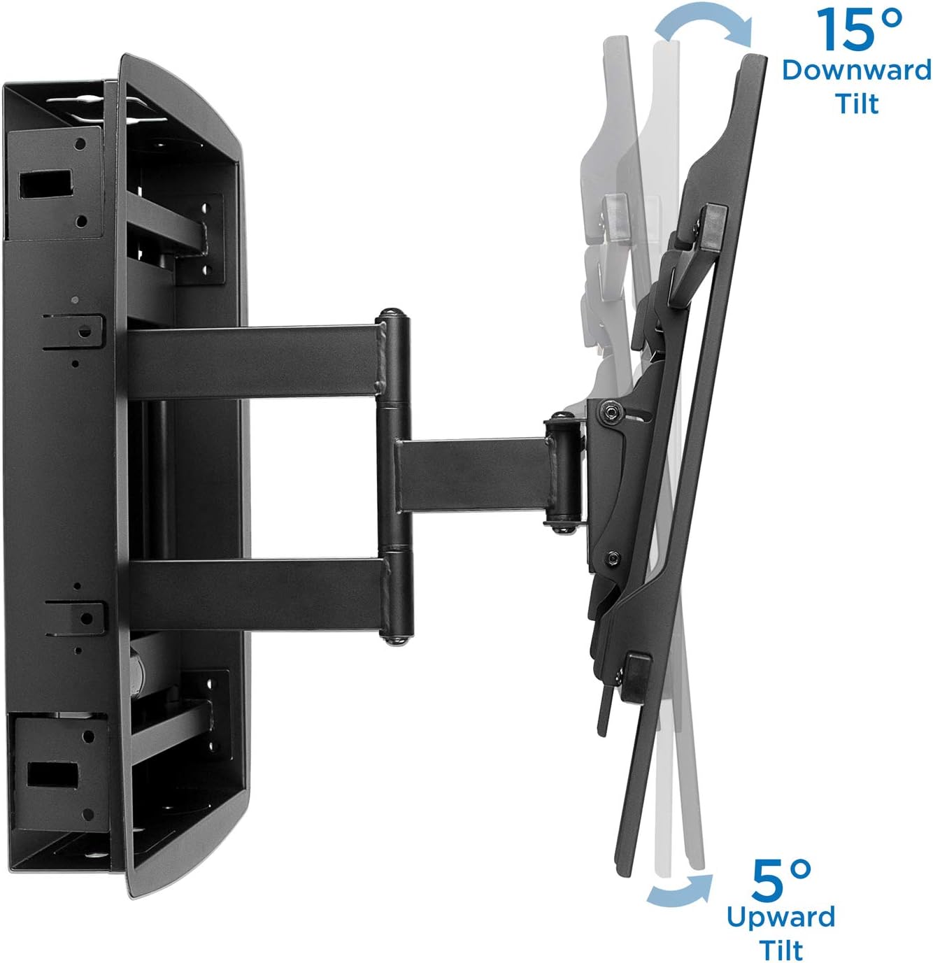 Mount-It! Recessed TV Wall Mount, Articulating Full Motion in-Wall TV Bracket for Flush Installation