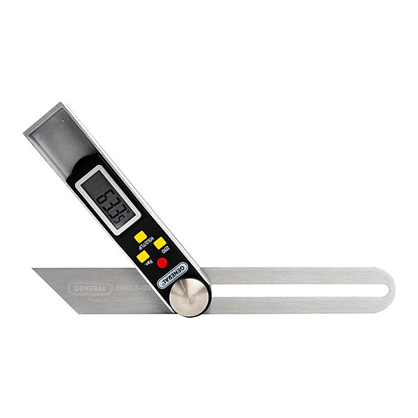 General Tools T-Bevel Gauge & Protractor - Digital Angle Finder with Full LCD Display & 8" Stainless Steel Blade No Bubble