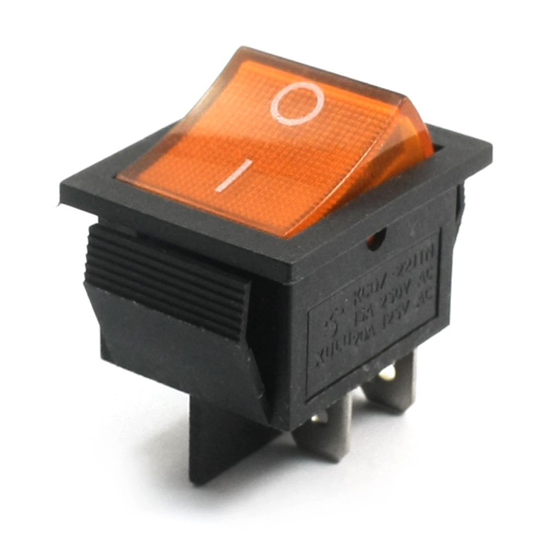 ROCKER SWITCH ORANGE ON/OFF DPST (WITH LAMP) 16A 250VAC PANEL MOUNT ROCKER SWITCH ORANGE ON/OFF DPST (WITH LAMP) 16A 250VAC PANEL MOUNT