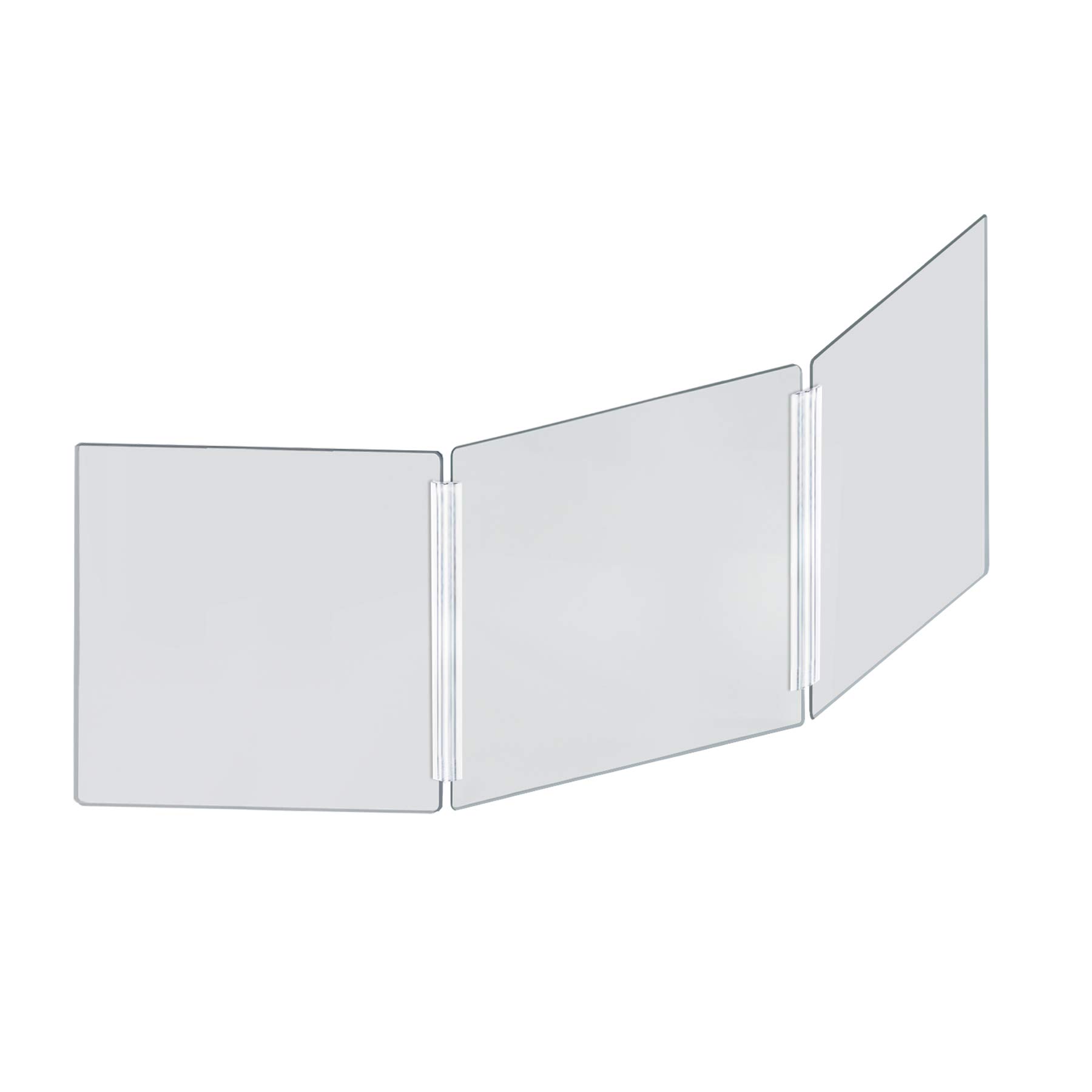 Azar Displays Tri-Fold Protective Sneeze Guard for Counter and Desk - Portable Plexiglass Barrier