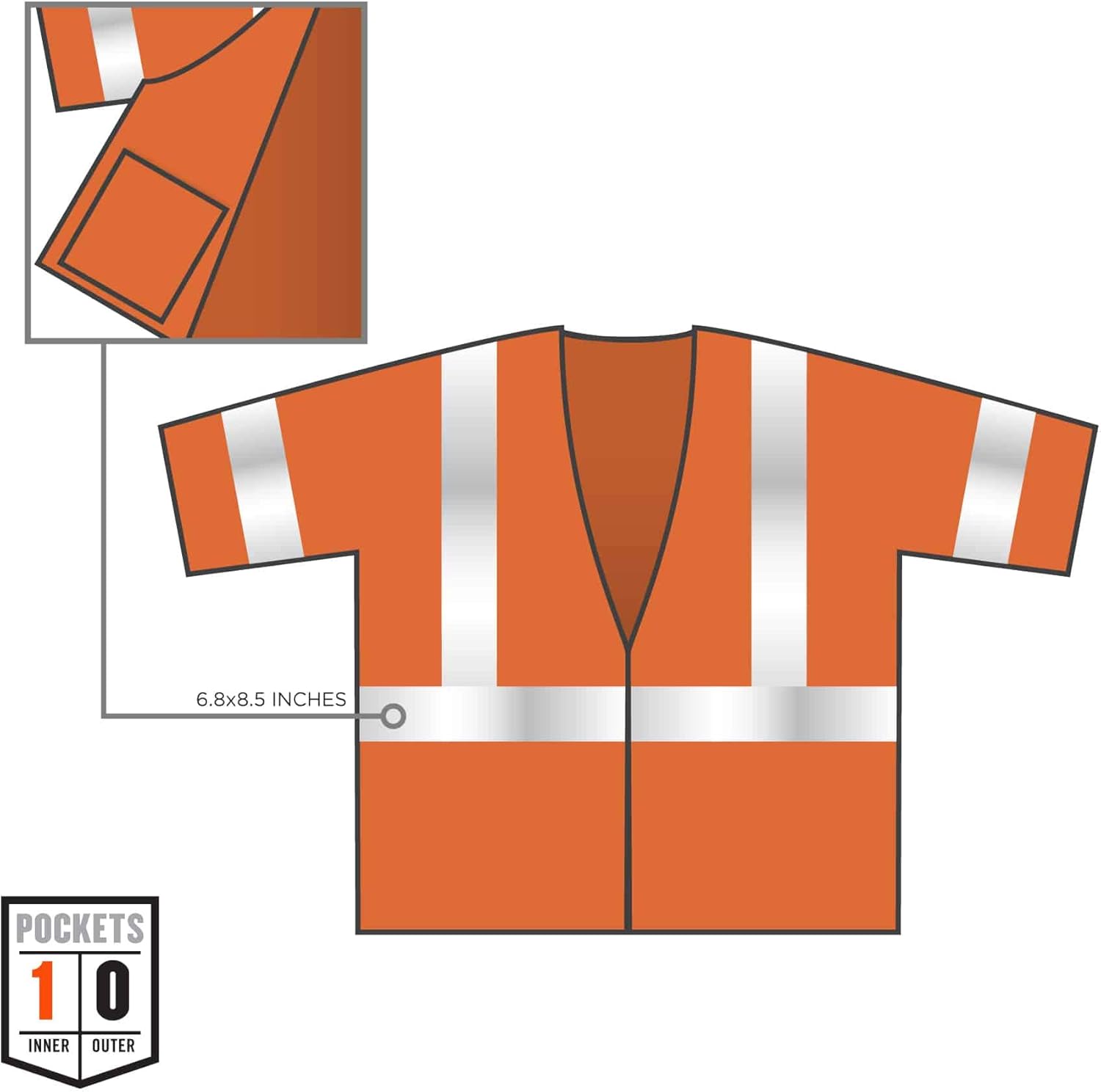 ERGODYNE GloWear 8310HL High-Visibility ANSI Class 3 Safety Vest