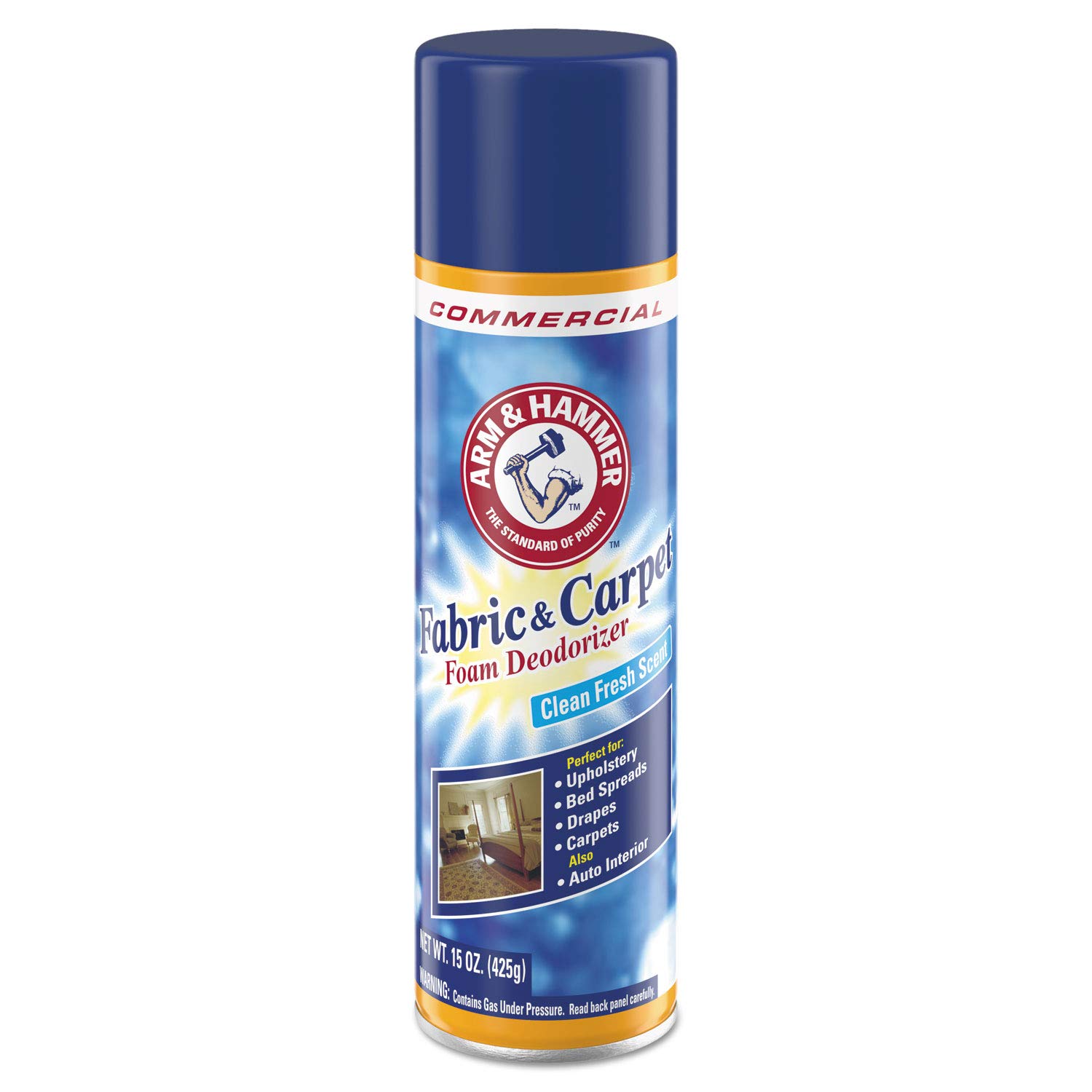 Arm & Hammer 84128 15 oz Fabric And Carpet Foam Deodorizer Can 15 Ounce (Pack of 1)