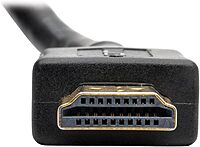 Tripp Lite High-Speed HDMI with Ethernet All-in-One Keystone/Panel Mount Extension Cable (M/F), Angled Connector, 1 ft. (P162-001-KPA-BK)