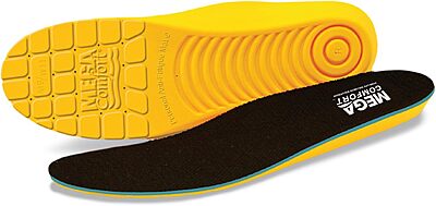 MEGAComfort Personal Anti-Fatigue Mat Shoe Inserts, Size M10/W12, Memory Foam Insoles and Shock Absorption