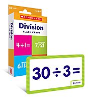 Scholastic Division Flash Cards, 6-5/16inH x 3-7/16inW, Pack Of 56 Cards