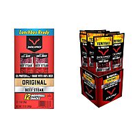 Jack Links Premium Cuts Beef Steak, Original, Strips -Great Protein Snack with 11g of Protein and 1g of Carbs Per Serving, Made with Beef, 1 Ounce (Pack of 12)