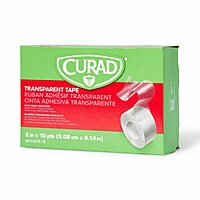 CURAD Adhesive Tape, 2in x 10 Yd., Transparent, Pack Of 6