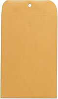 Universal 35261 Kraft Clasp Envelope, Center Seam, 28lb, 6 1/2 x 9 1/2, Brown Kraft, 100/Box