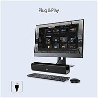 ADESSO Xtream S5 USB Sound Bar Speaker for PC Desktop 5W x2, Black