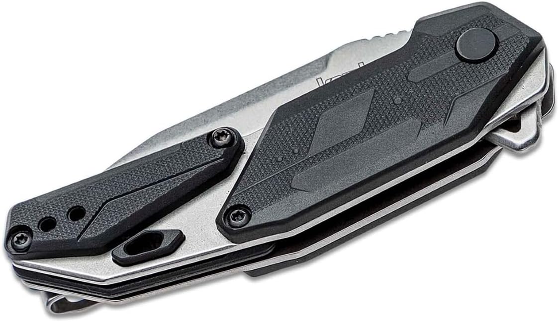 Kershaw Jetpack Folding Pocket Knife, SpeedSafe Opening, 2.75 inch Silver Blade with Black Handle, Pocketclip