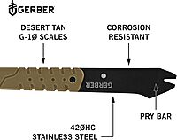 Gerber Gear Downrange Tactical Tomahawk Survival Multitool, Made in USA Camping Axe with Hammer Head and Steel Pry Bar, Includes Sheath with Integrated Molle Straps